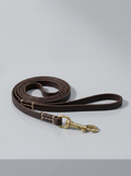 Braune Premium Echtleder Hundeleine