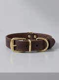 Braunes  Premium Lederhalsband